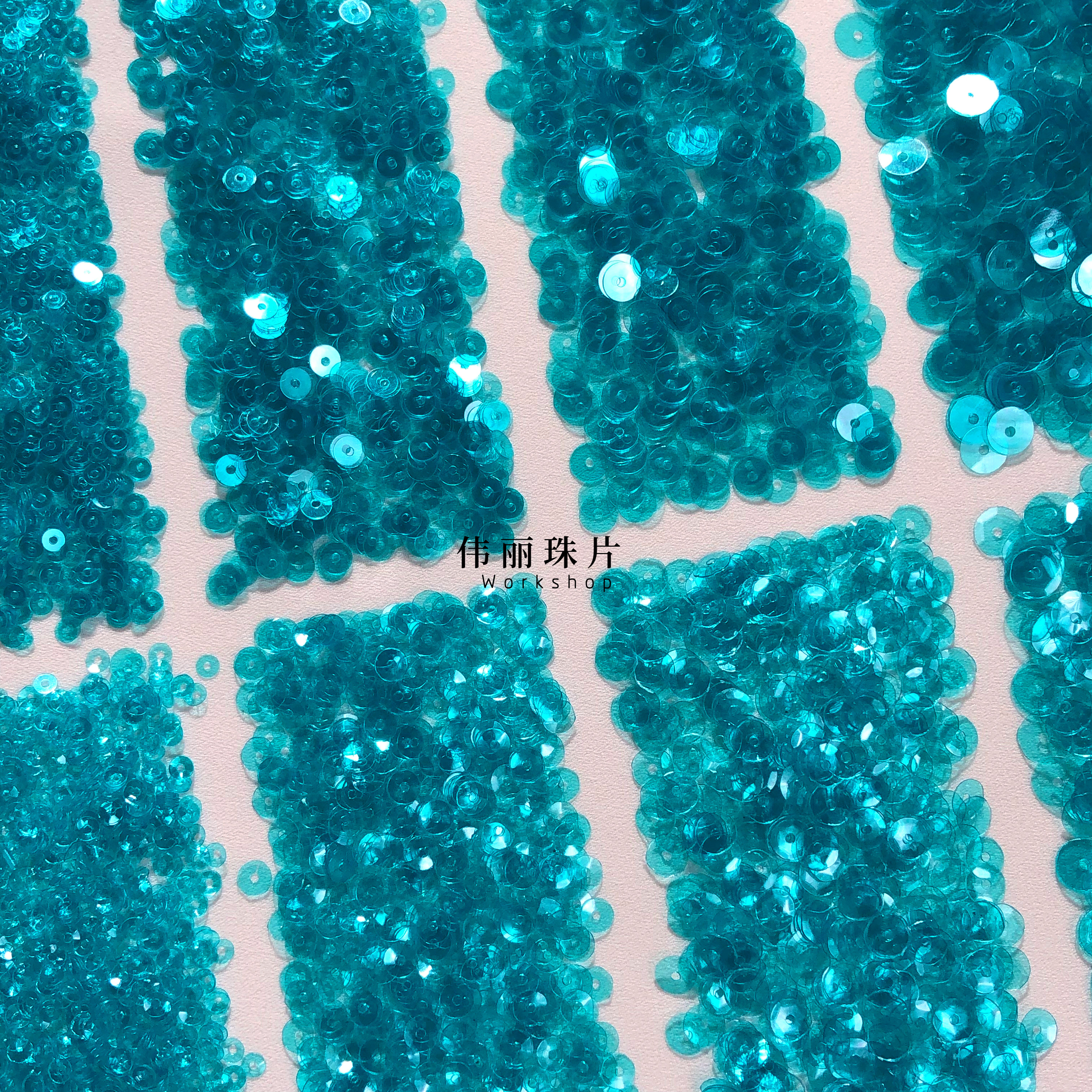 高温纯透明片色系翠蓝