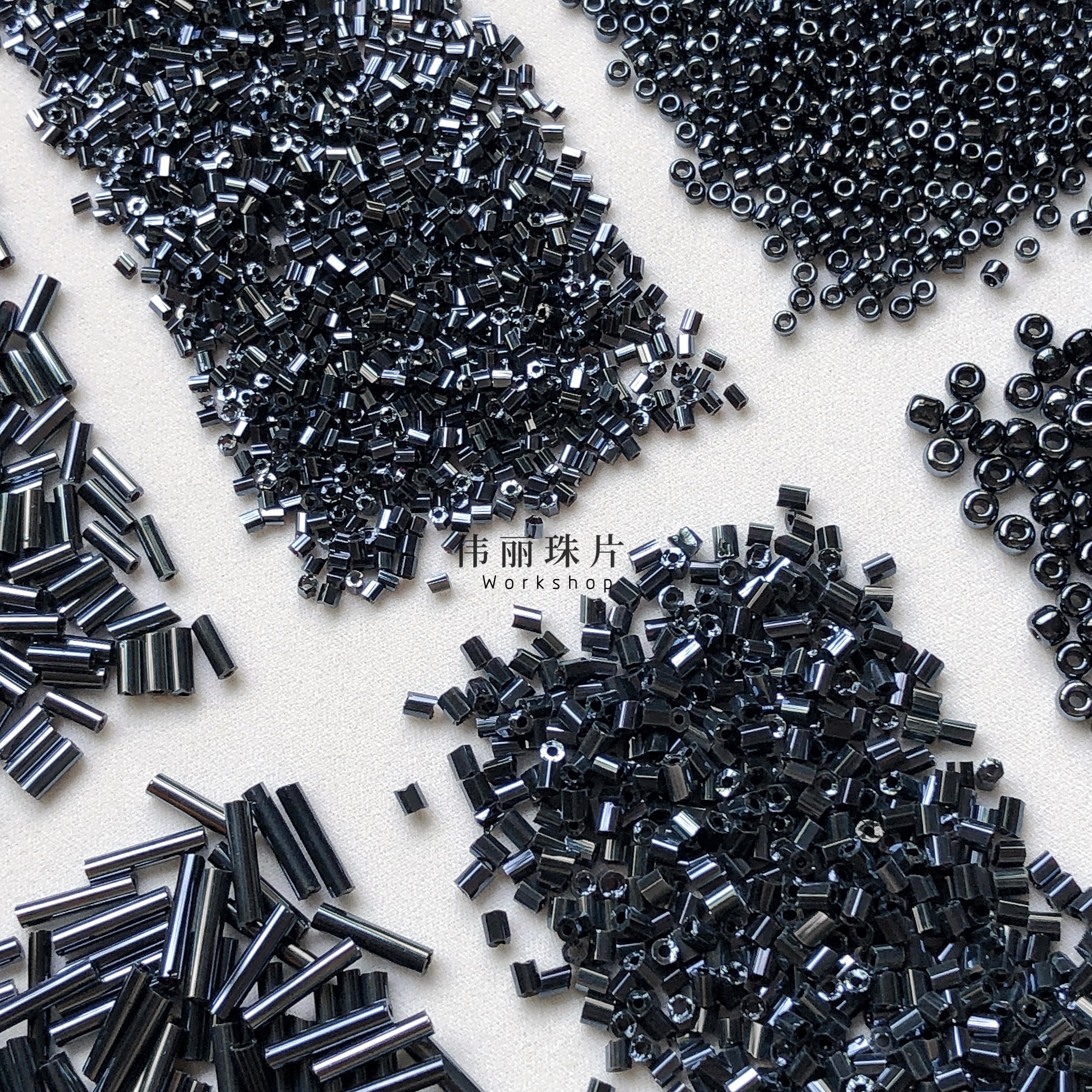 AAA玻璃抢色米珠管珠角珠