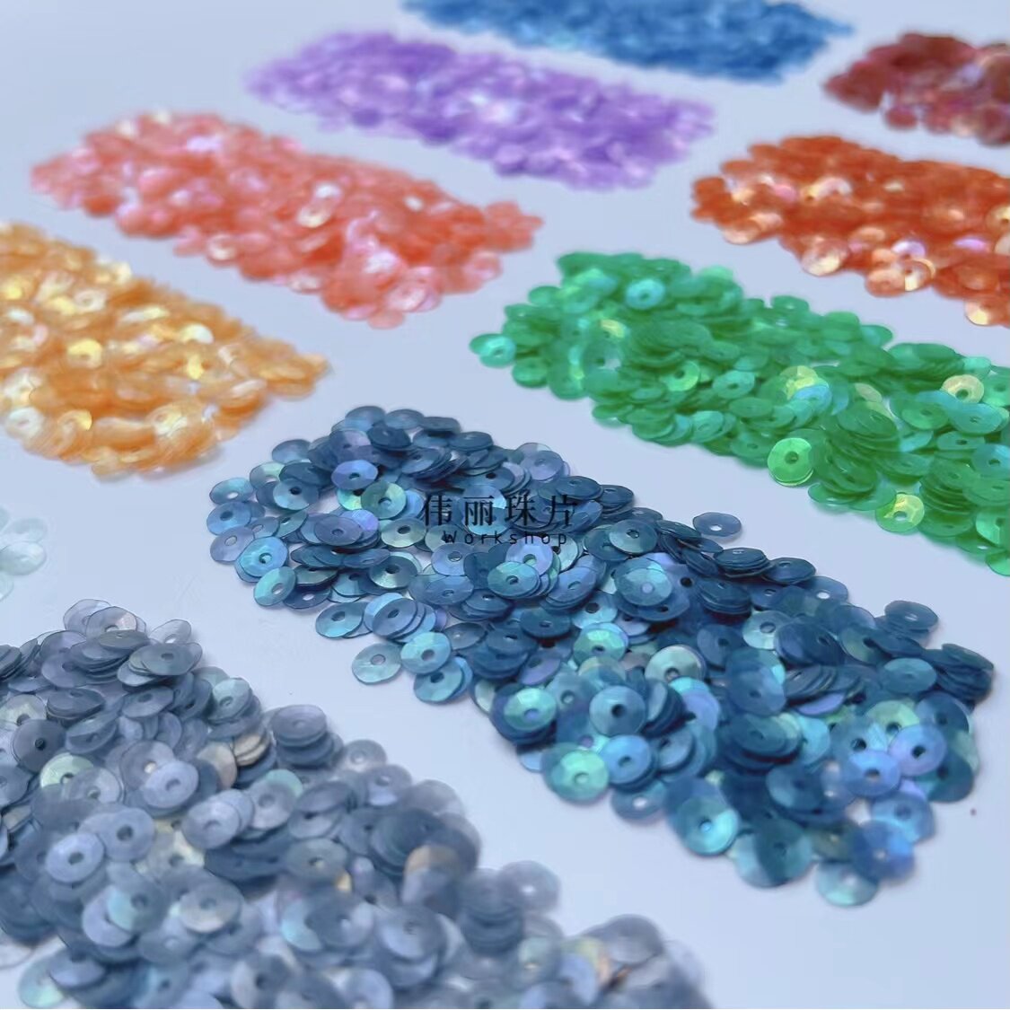 磨砂法式刺绣亮片亮片