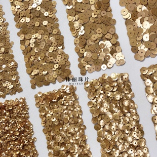 6mm系列 PL928 法式 辅料PET手缝珠片 磨砂古铜金亮片3 刺绣