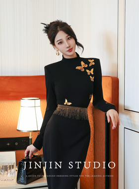 MD进进原创【蝴蝶夜曲】2025秋冬新款设计感显瘦气质时尚蝴蝶上衣