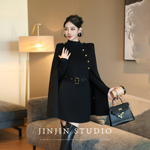 气质百搭中长款 MD进进原创 2025冬季 优雅 洋气显瘦毛呢外套 英式