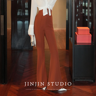 MD进进原创【逆天长腿】2025新款时尚百搭减龄休闲显瘦微喇裤子