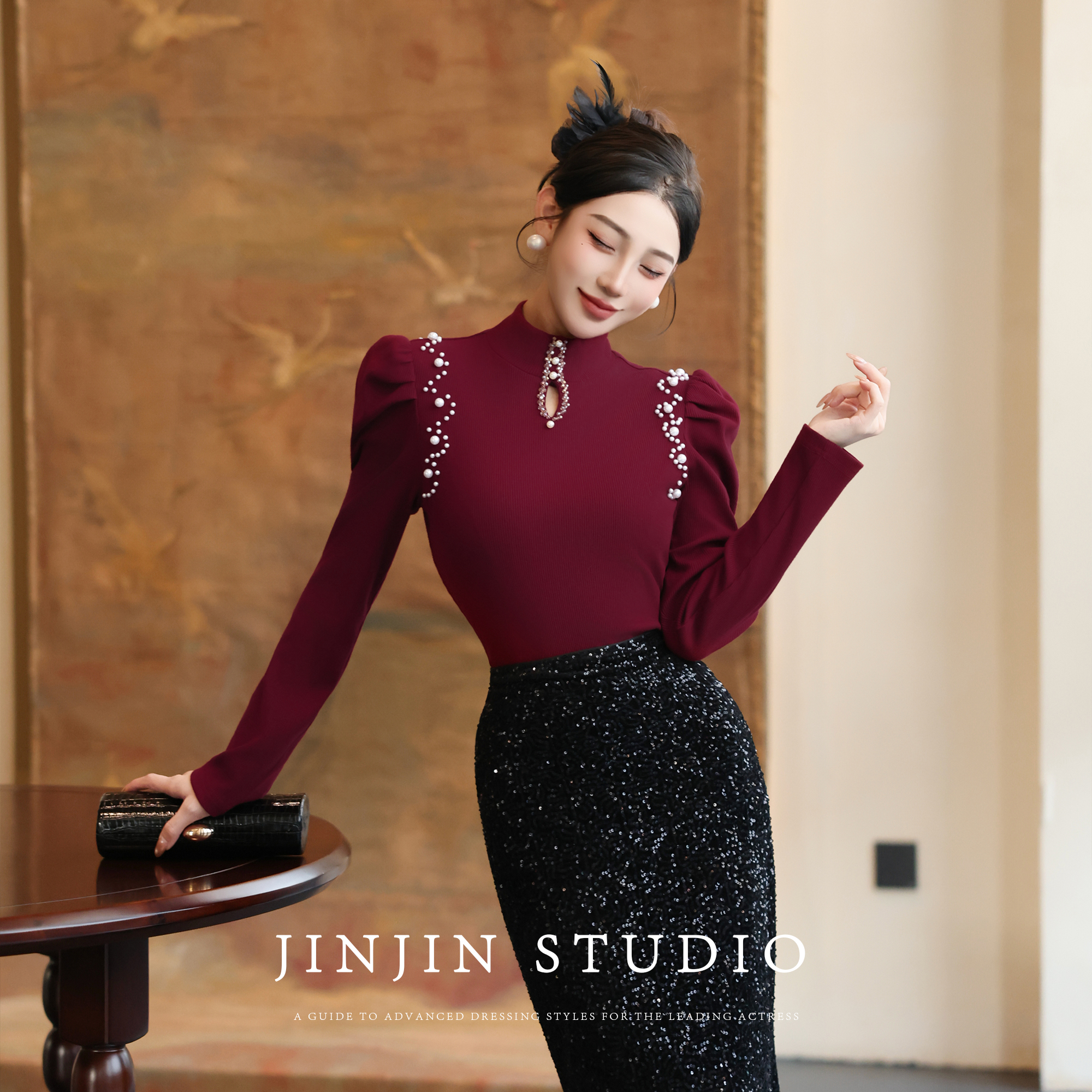 显瘦气质百搭时尚打底毛针织衫