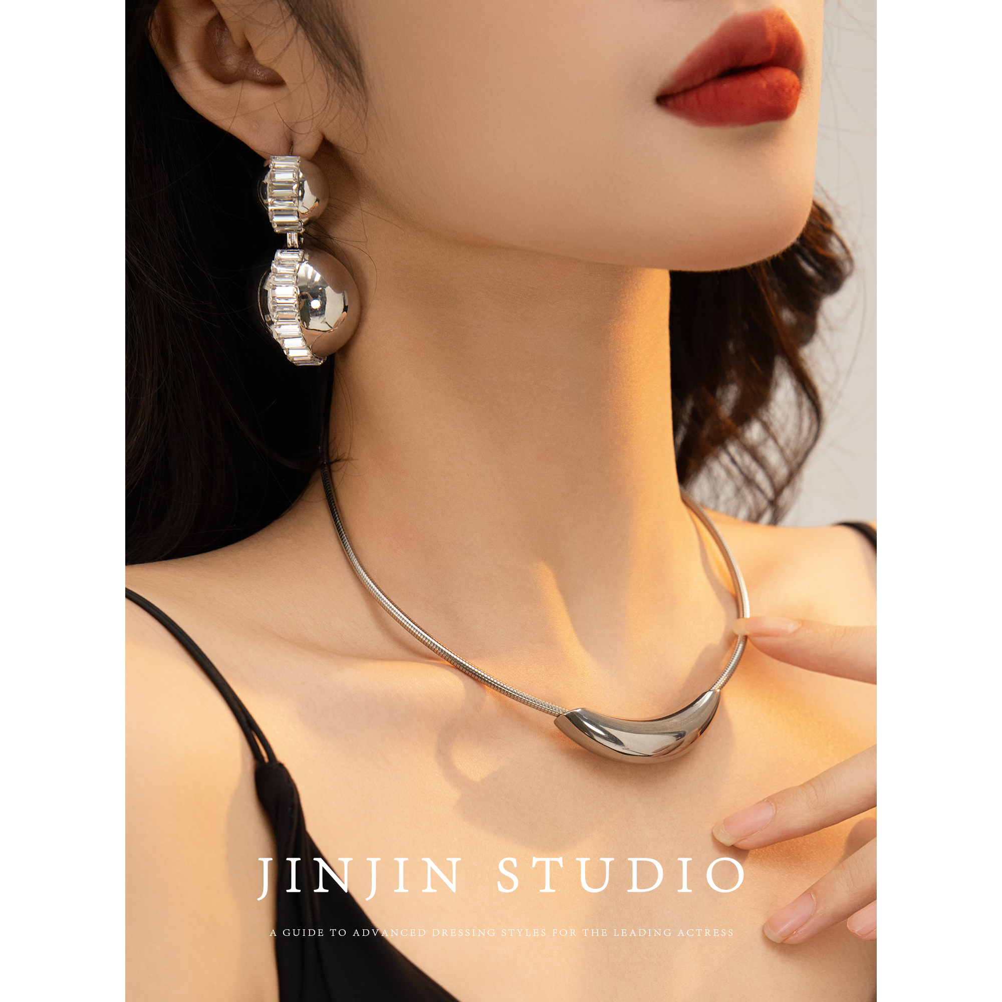 MD进进精选【品质生活】气质时尚百搭简约锁骨链调节项链