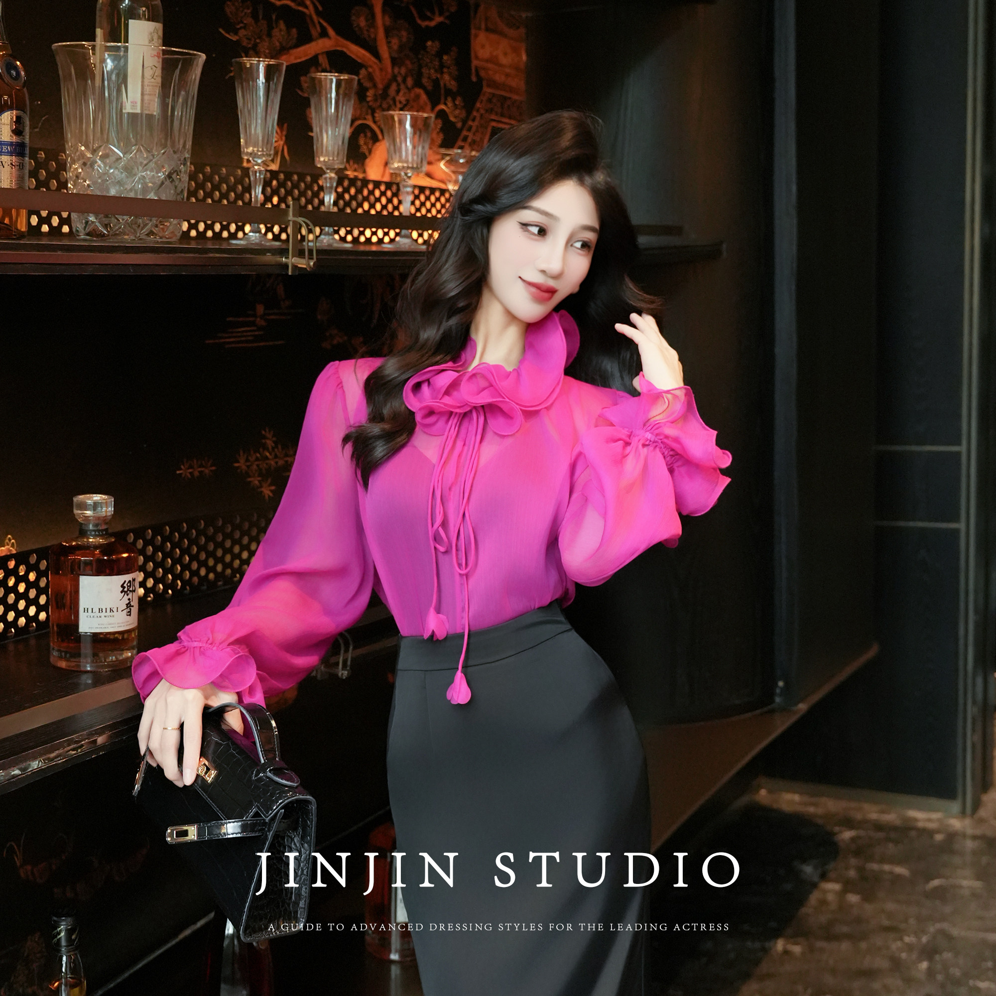 MD进进原创【粉红佳人】2026春夏防晒透视时尚洋气显瘦衬衫上衣