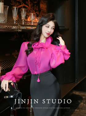 MD进进原创【粉红佳人】2026春夏防晒透视时尚洋气显瘦衬衫上衣