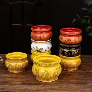 道家焚香炉莲花陶瓷檀香线香插香炉敬神家用供奉香炉佛具香炉室内