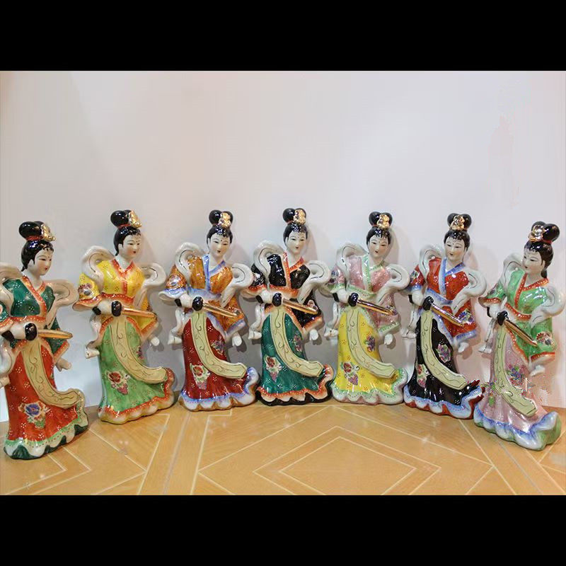 陶瓷七仙女神像高档古典古彩仕女公主仙保家姑姑七仙女姑娘佛像体