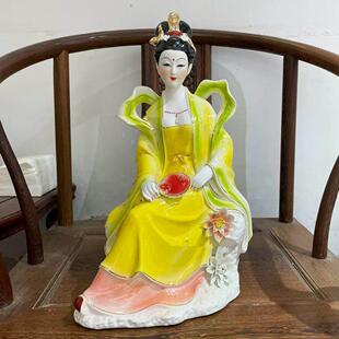 陶瓷七仙女铁扇公主神像居家供奉保家姑娘拿扇仙子仙女佛塑像摆件