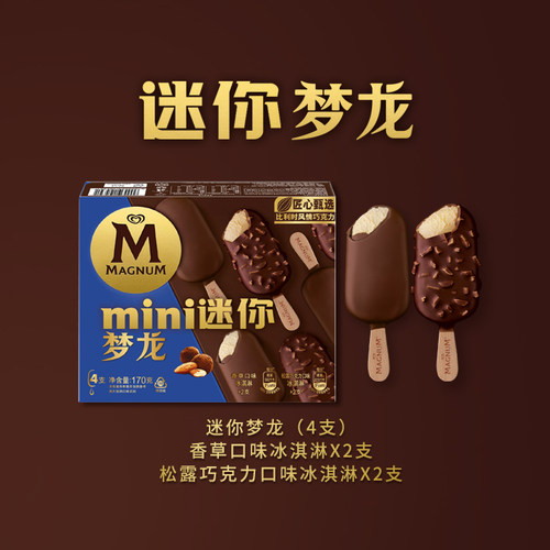 迷你梦龙雪糕和路雪巧克力脆皮