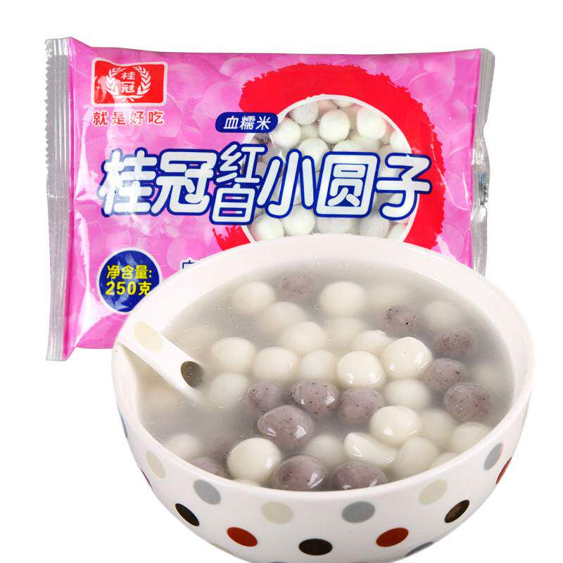 桂冠红白小圆子 小汤圆软糯Q弹 家用宴席小元宵250g装