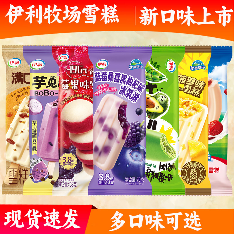 20支伊利牧场雪糕冰淇淋 满口果仁红枣牛奶蓝莓水果味雪糕冷饮