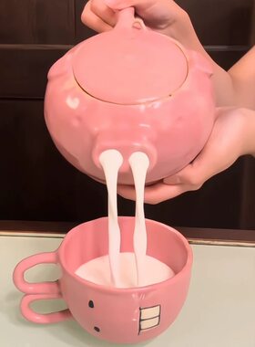 抽象猪鼻子水壶搞怪陶瓷流水茶壶