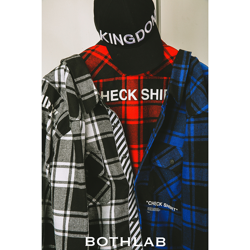 bothlabÇﶬÐÂ¿î³±ÅÆOW¼Óºñĥë¸ñ×Ó³ÄÉÀcheck shirtÀªÐÎÇéÂÂÉÏÒÂ