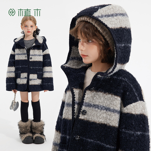 2025秋冬新款 儿童外套棉服毛呢 女童外套 英伦尖子生 植木童装