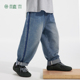 子童装 植木男童裤 休闲裤 儿童裤 子2026春新款 中大童宽松牛仔裤
