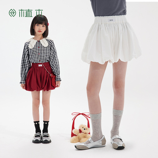 泡泡裙儿童半身裙 秋冬中大童甜酷裙裤 植木童装 女童裙子2025新款