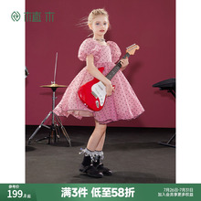 植木童装女童裙子2025夏季新款中大童植绒公主裙蓬蓬裙儿童连衣裙