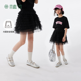 休闲百搭儿童童装 新款 植木网纱公主裙蛋糕女童短裙中大童2026夏装