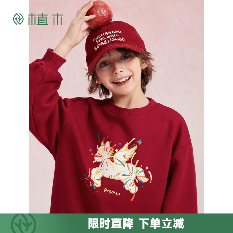 年服系列红色毛衣印花设计