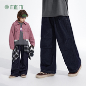 儿童裤 植木童装 子 中大童宽松伞兵裤 牛仔裤 男童牛仔裤 2026春秋新款