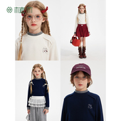 新款 植木童装 儿童T恤2025冬季 中大童男童假两件T恤上衣女童T恤