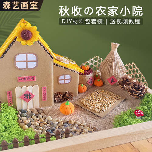 农家小院diy小屋房子拼装材料包