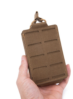 户外运动5.56mm单联M4快拔弹匣套激光MOLLE战术挂包腰包迷彩腰包