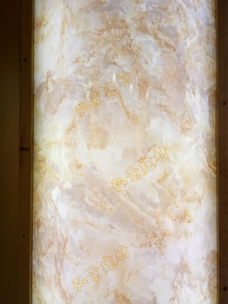 透明石板亚克力吊顶走廊背景墙