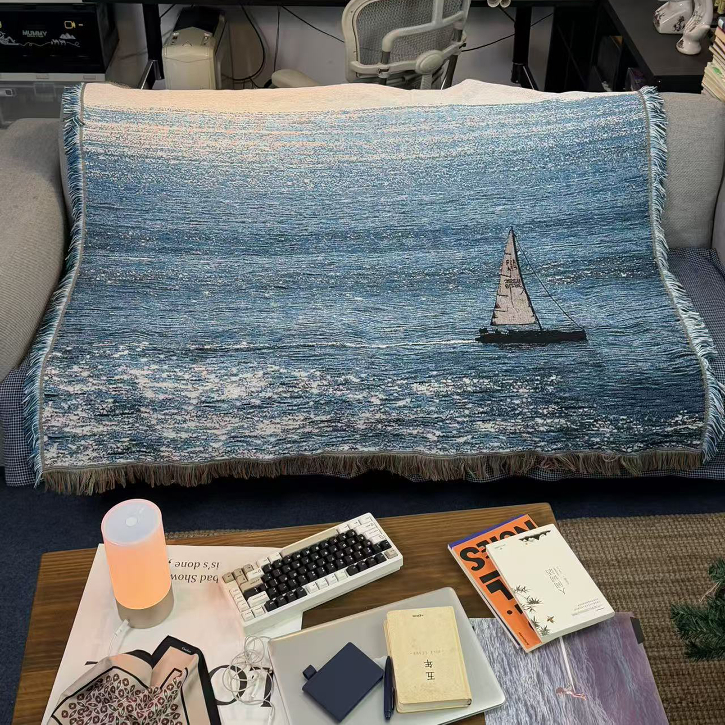 【一帆风顺】毛毯画diy