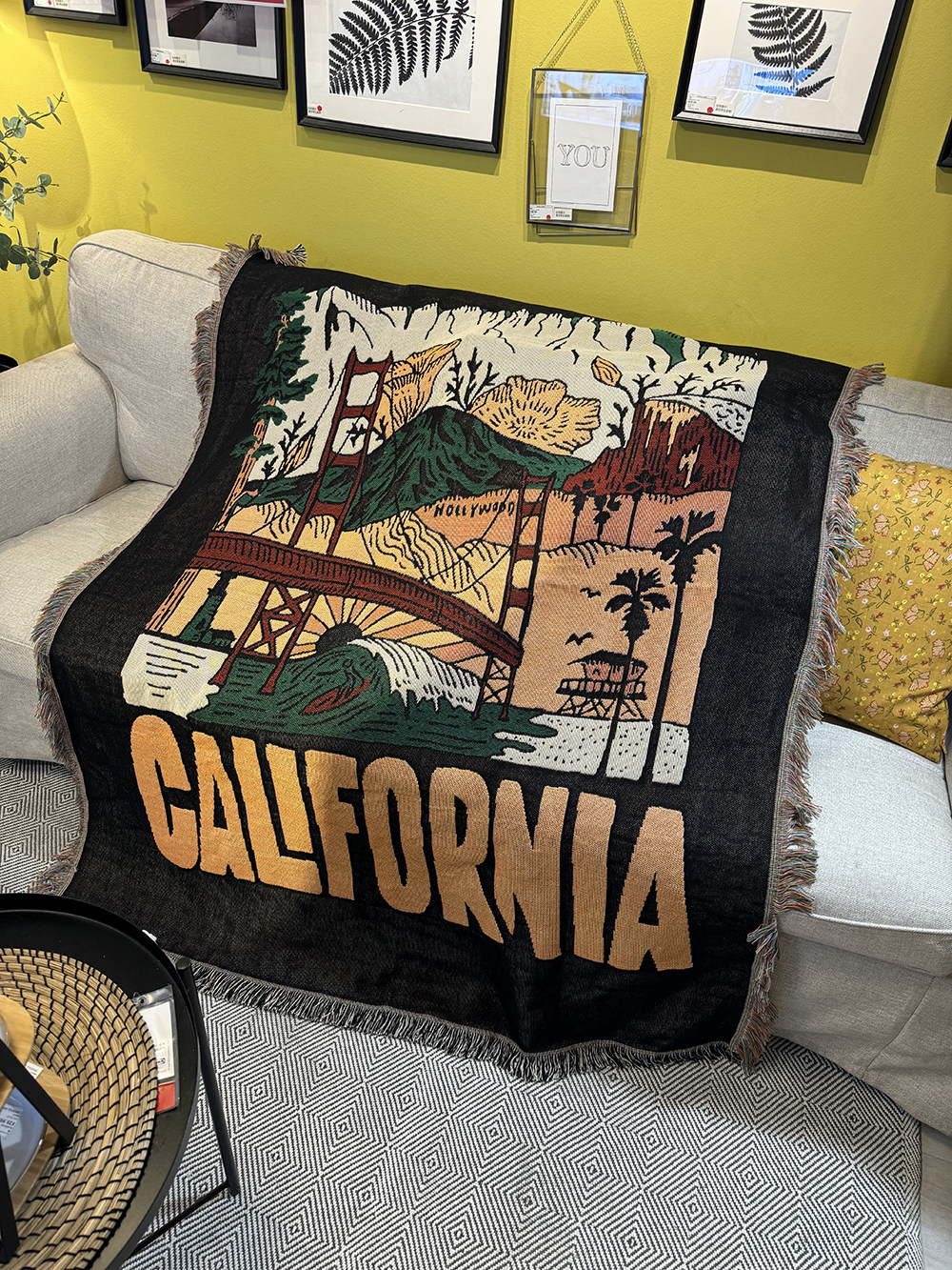 美国订单 工业风美式复古房车毯子沙发毯露营毯咖啡馆墙面挂毯,居家布艺,沙发垫,淘宝优惠券,粉丝福利购,淘宝优惠卷