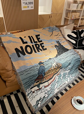 美国订单『丁丁历险记』休闲毯卡通沙发毯单人动漫海报装饰挂毯