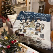 美国订单 饰 史努比圣诞挂毯沙发毯氛围感布置装 Merry Christmas