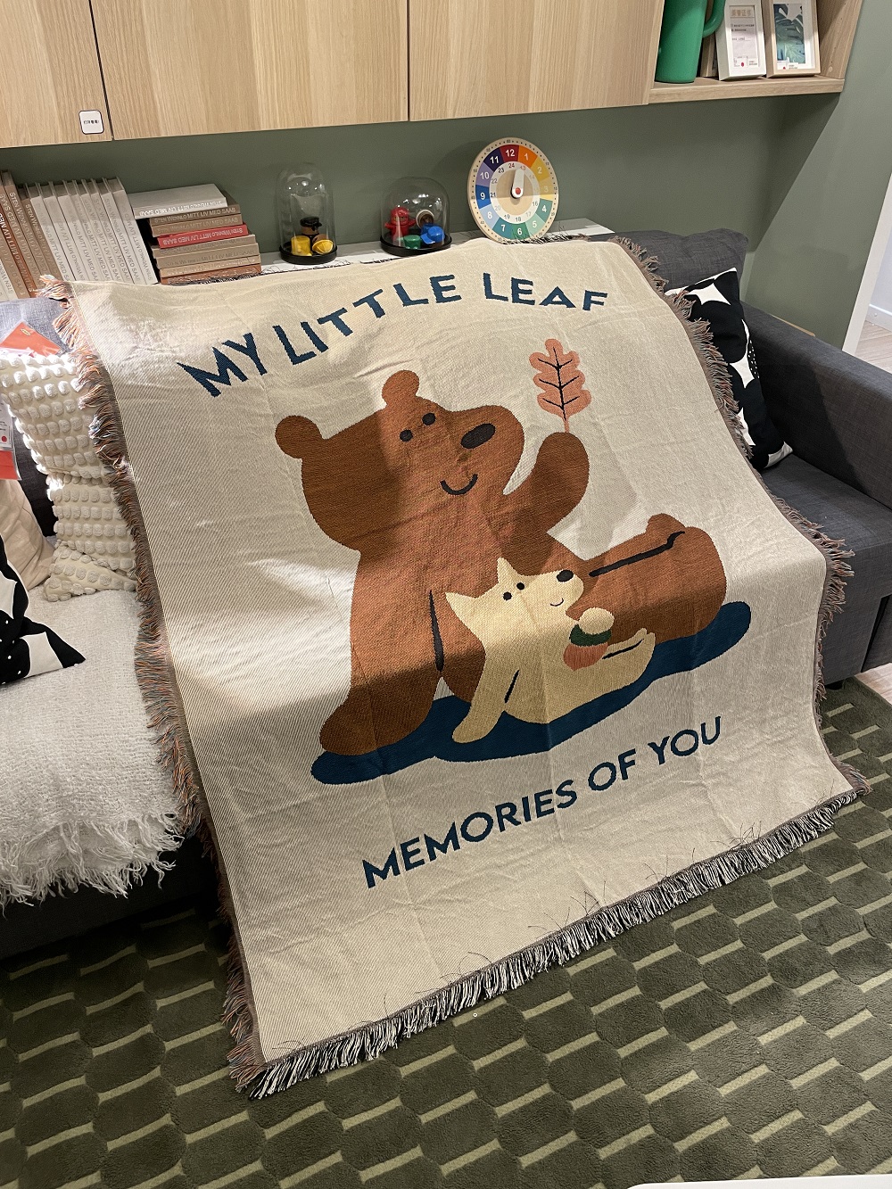 美国订单可爱小熊卡通沙发毯