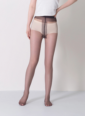 【蔡蔡蔡家】夏季薄高透丝袜黑丝性感T裆连裤袜隐形零裸感0D8918