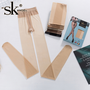 sk正品丝袜女打底袜连裤袜夏季超薄透8958隐形无痕T档10D黑丝性感