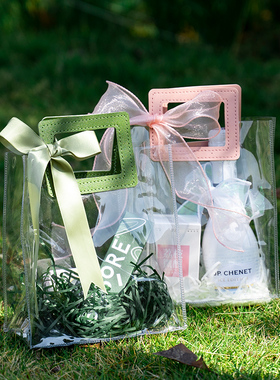 迷你透明手提袋礼品袋伴手礼生日礼物袋子口红包装礼盒礼品袋子空