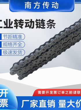 工业链条单排双排传动链条精密滚子 3分06B 4分08B 5分10A 12A16A