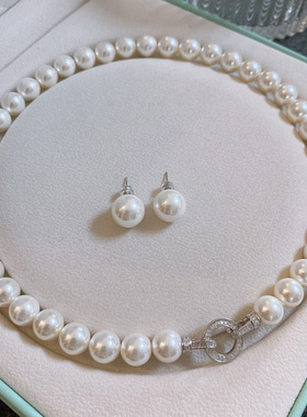 日本gentle motto澳白母贝珍珠项链女夏季轻奢高级感小众毛衣