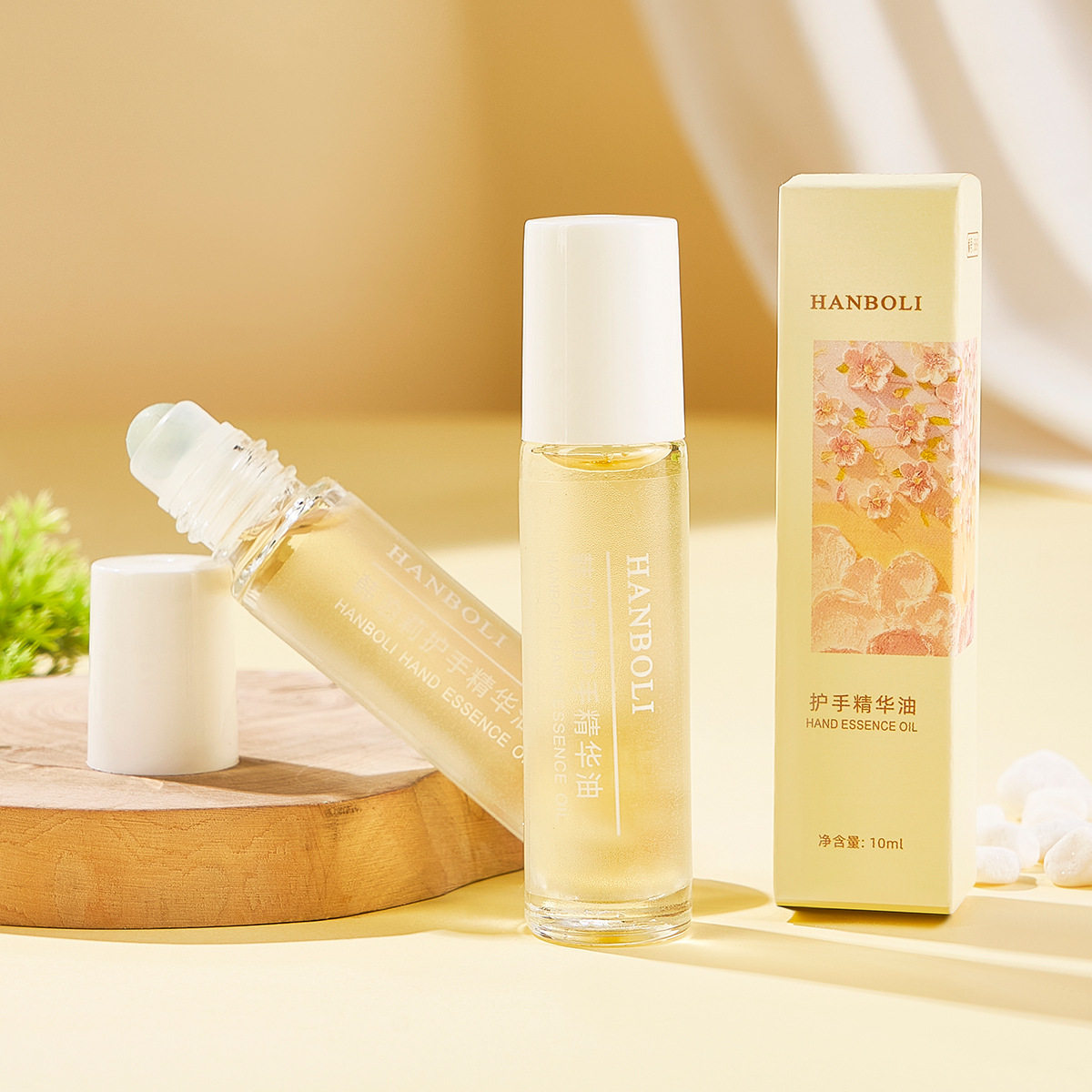 2个装spa精粹油护手霜滋润保湿精华液防裂滚珠便携式护手精华油