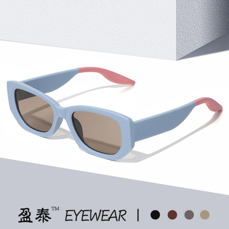 日本gentle motto新款美拉德防紫外线高级感墨镜女小框拼接色