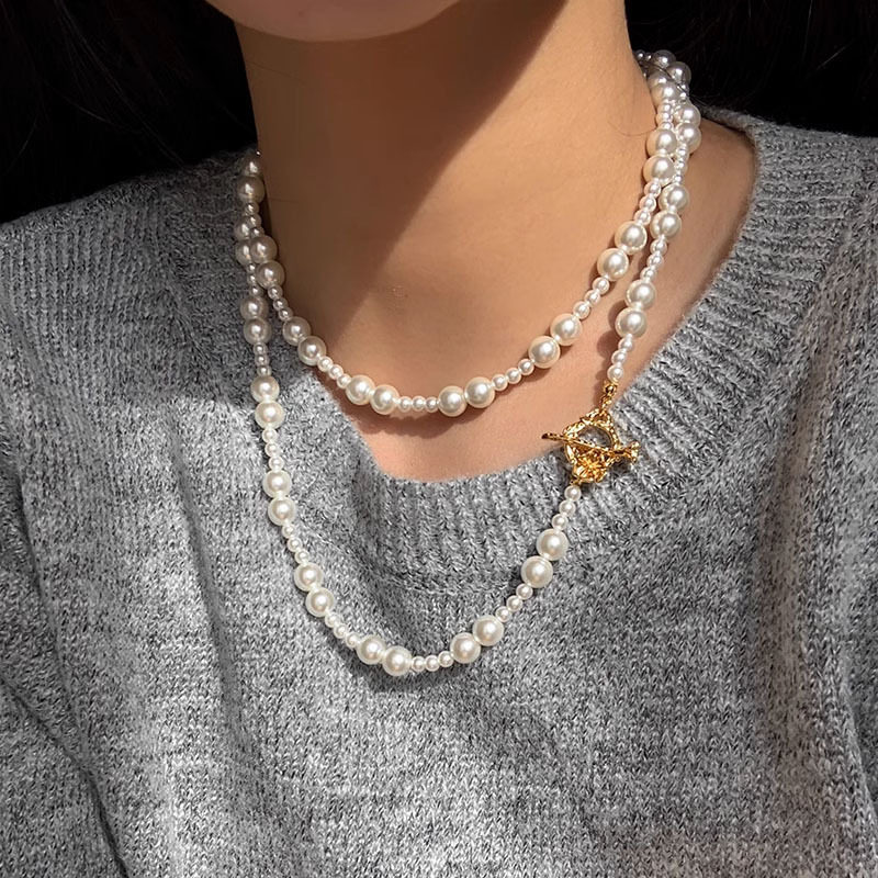 日本gentle motto珍珠毛衣链长款项链女秋冬百搭高级感新中式双