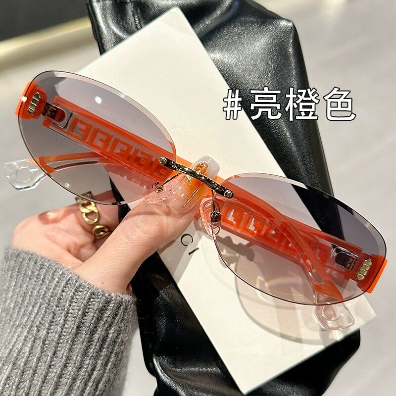 法国Gentle Motto新款墨镜女装饰百搭太阳镜无边框眼镜防紫外线潮