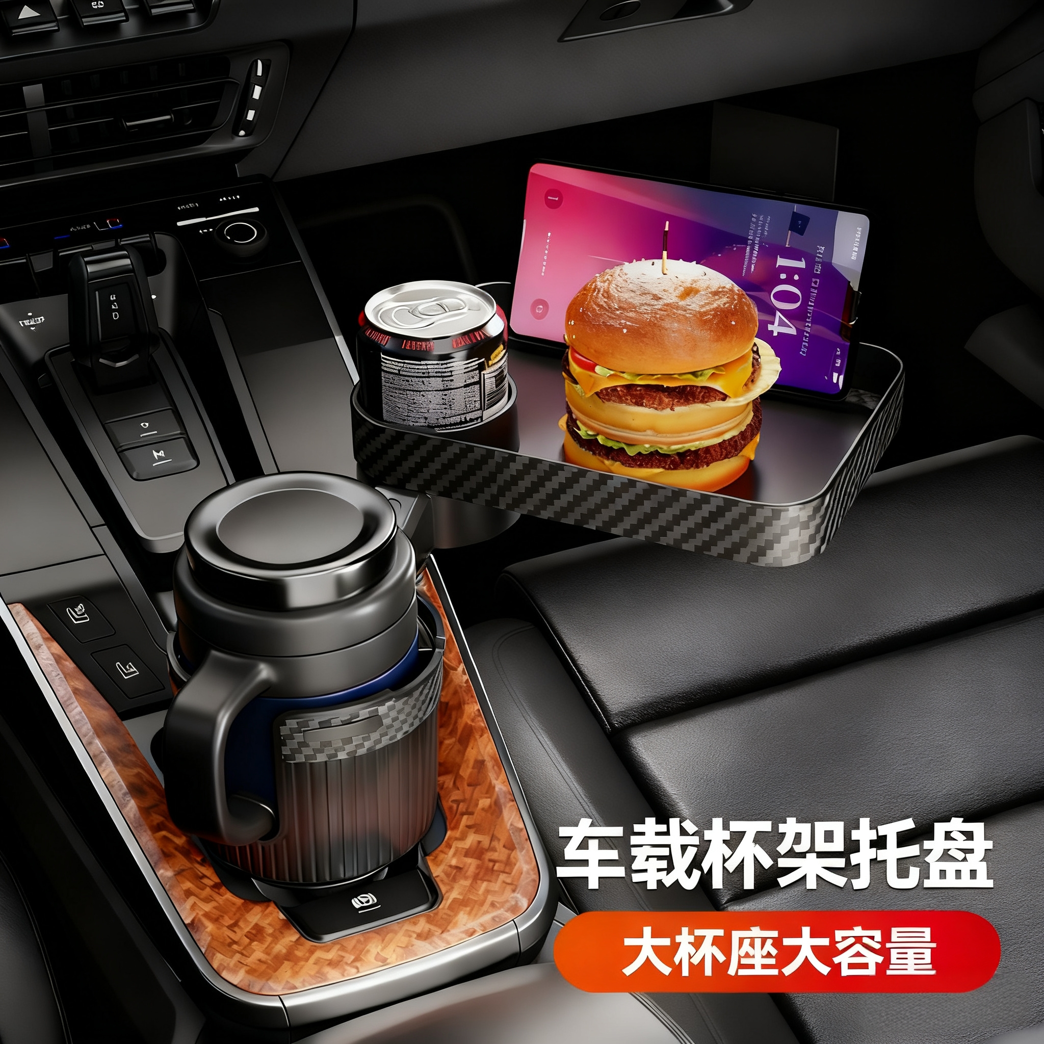 车载水杯架扩展器车内小托盘支架