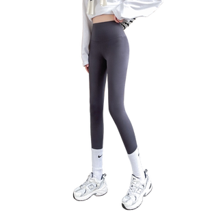 150小个子八分鲨鱼裤加绒女外穿2021新款冬季加厚打底裤高腰瑜伽8