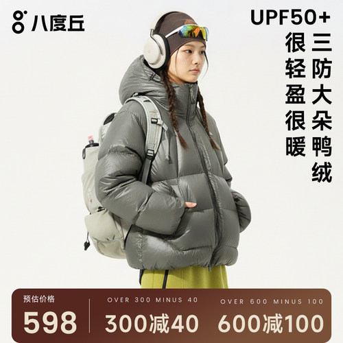 八度丘冬季防泼水高蓬羽绒服