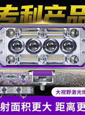 超亮聚光LED透镜激光灯远射12V24V汽车货车前照灯改装灯摩托车灯