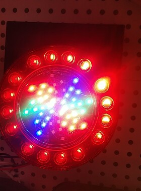 SLD 风车LED爆闪灯24V货车防雾灯卡车七彩边灯圆形风火轮后尾灯