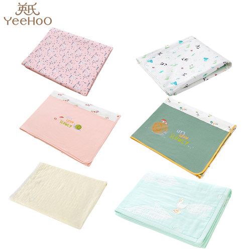 英氏夏款婴儿被子男女宝宝凉感莫代尔棉纱布薄被幼儿园盖被